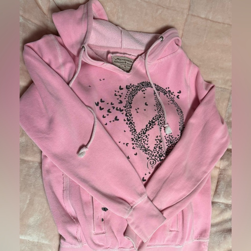 Momentum pink comfy hoodie